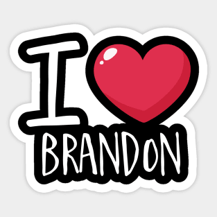 I Love Brandon Sticker